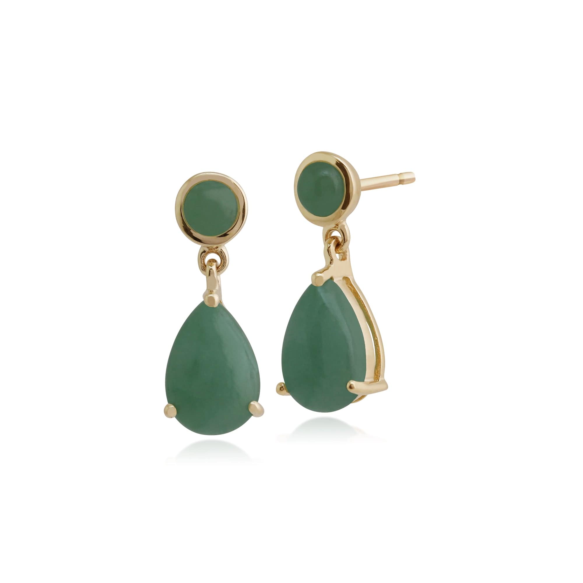 Stainless Steel Polished and Textured Dyed Synthetic Green Jade Earrings;  for Adults and Teens; for Women and Men - Walmart.com